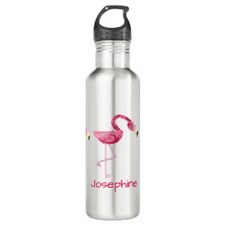 Personalised Pink Flamingo Bird 710 Ml Water Bottle
