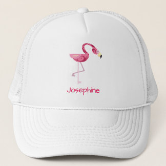 Personalised Pink Flamingo Bird Trucker Hat