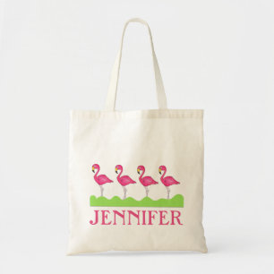 Personalised Pink Flamingo Flamingos Tote Bag