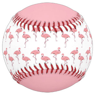 Personalised Pink Flamingo Pattern Trendy Softball