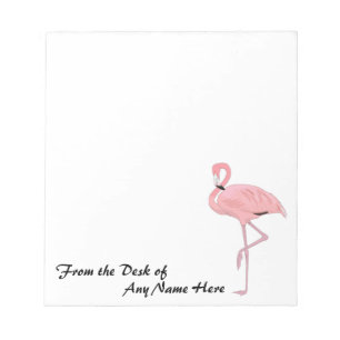 Personalised Pink Flamingo Stationery Notepad