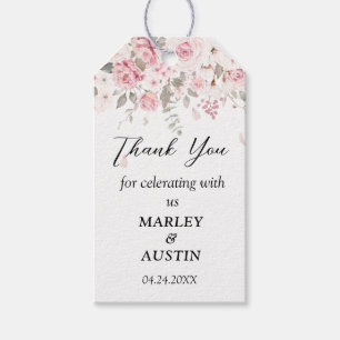 Personalised Pink Floral Bouquet Gift Tags