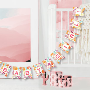 Personalised Pink Floral Patten Baby Girl Bunting
