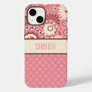 Personalised Pink Floral Phone Case