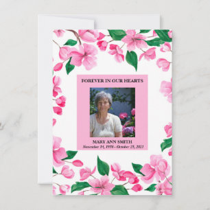 Personalised Pink Floral Sympathy Thank You Card