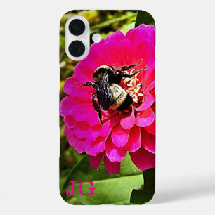 Personalised Pink Flower Apple iPhone Case