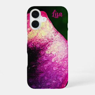 Personalised Pink Flower Apple iPhone Case