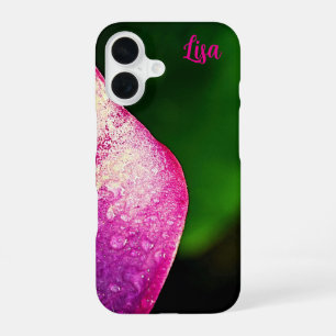 Personalised Pink Flower Apple iPhone Case