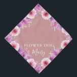 Personalised Pink Flower Dog Pet Wedding Bandana<br><div class="desc">A super cute floral wedding bandanna you can personalise with your dog's name. Designed by Thisisnotme©</div>