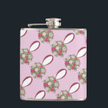 Personalised Pink Flower Rose Wedding Bouquet Hip Flask<br><div class="desc">Flask features an original marker illustration of a pretty pink floral ball wedding bouquet. Perfect for a bridal shower,  engagement party,  or wedding favour! Simply personalise with your information.

Don't see what you're looking for? Need help with customisation? Contact Rebecca to have something designed just for you.</div>