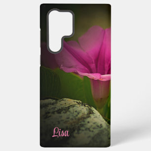 Personalised Pink Flower Samsung Case