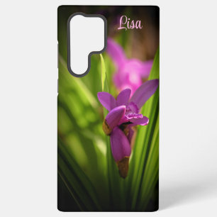 Personalised Pink Flower Samsung Case