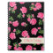 Personalised Pink flowers & stylish black notebook