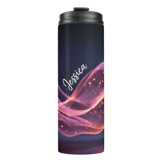 Personalised Pink Galaxy Wave Tumbler | Custom (Front)