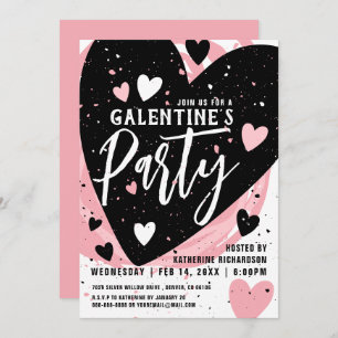 Personalised Pink Galentine's Day Dinner Party Invitation