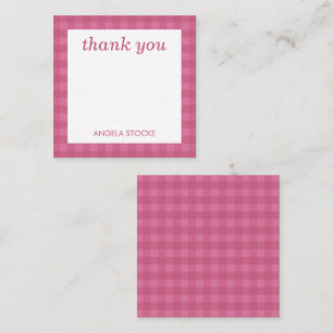 Personalised Pink Gingham Card