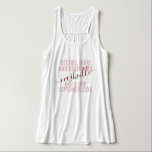 Personalised Pink Girls Bestie Trip Singlet<br><div class="desc">Personalised Girls Weekend Trip Custom Flowy Yoga Tank Top with editable text and wording for your date,  destination or location,  name,  and fun quote like "besties,  buds,  and beverages" makes a fun and useful keepsake for your travel squad or bridesmaids.</div>