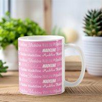 Personalised Pink Girls Name Collage Cute