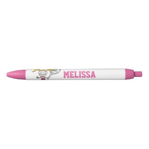 Personalised pink girls tennis Birthday party pens