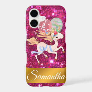 Personalised Pink Glitter and Unicorn