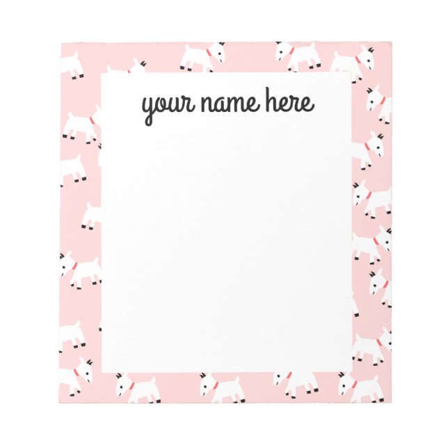 Personalised Pink Goats Notepad (Front)