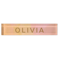 Personalised Pink Gold Abstract Watercolor