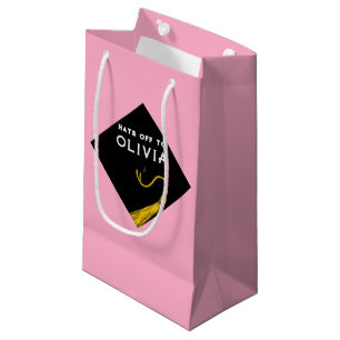 Personalised Pink Graduation Medium Gift Bag
