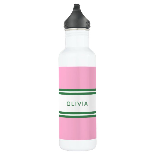 Personalised Pink & Green Golf Custom 710 Ml Water Bottle (Right)