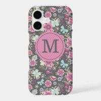 Personalised Pink Grey Pretty Floral