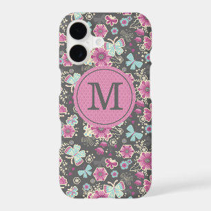 Personalised Pink Grey Pretty Floral