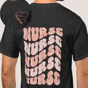 Personalised Pink Groovy Nurse T-Shirt
