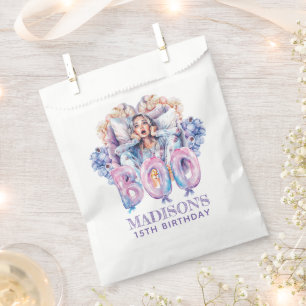 Personalised Pink Halloween Boo Favour Bag