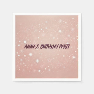 Personalised Pink Happy Birthday Napkins 