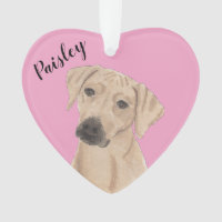 Personalised Pink Heart Rhodesian Ridgeback