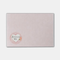 Personalised Pink Heart & Rose Nurse, RN
