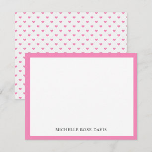 Personalised Pink Hearts Card