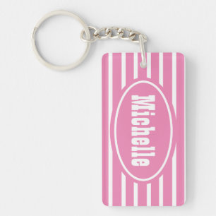 Personalised Pink HS Western Key Ring