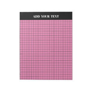 Personalised Pink Large Graph Paper Notepad