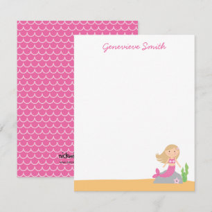Personalised Pink Mermaid Invitation