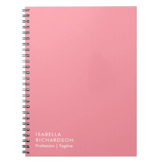 Personalised Pink Minimalist Notebook