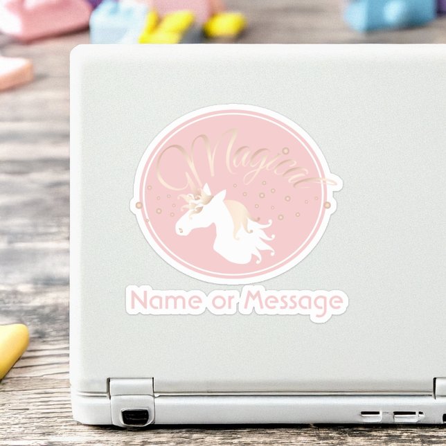 Personalised Pink Modern Magical Unicorn (Creator Uploaded)