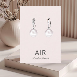 Personalised Pink Monogram Business Card