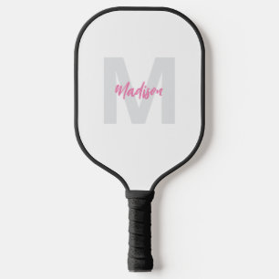 Personalised Pink Monogram Women's Pickleball Paddle
