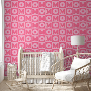 Personalised Pink Mum Name Pattern Wallpaper
