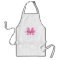 Personalised pink name monogram apron for women