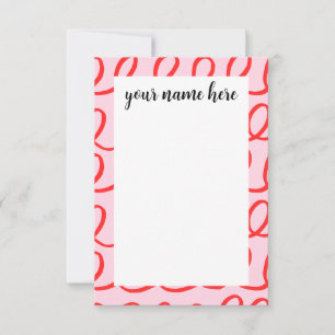 Personalised Pink Notecards