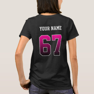 Personalised Pink Number 67 Custom T-Shirt