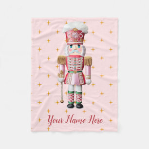 Personalised Pink Nutcracker Christmas Blanket 
