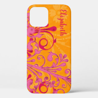 Personalised Pink Orange Floral iPhone 6 case Vibe