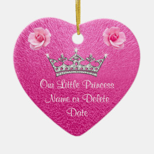 Personalised Pink Our Little a Princess Ornaments